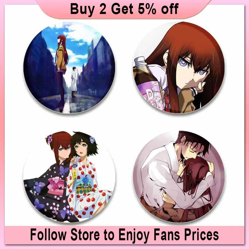 Science Fiction Anime Steins Gate Zero Enamel Pin Manga Badges on Backpack Jewelry Funny Handmade Brooch Cute Things Gifts