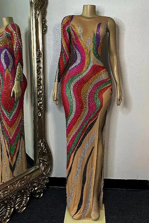 فستان إيما ديامانتي متعدد الألوان