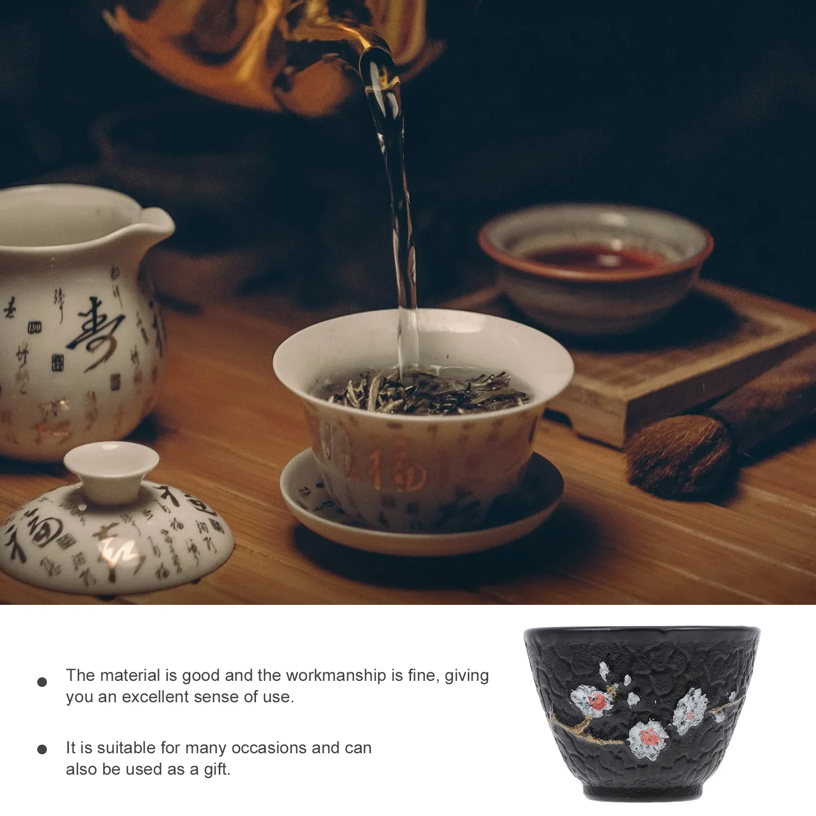 

Cast Iron Cups Retro Style Dishwasher Safe For Home Tea House Restaurant Use Kung Fu Teaware Decorative Tea Cup