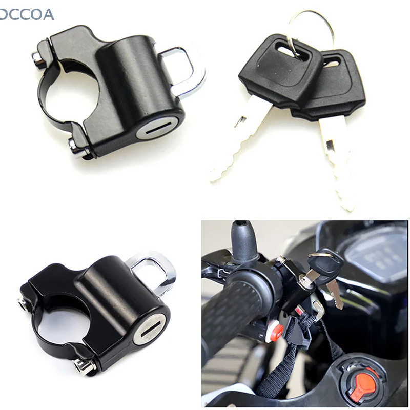 Trava multifuncional para capacete de motocicleta, trava de segurança para scooter elétrica de bicicleta, fácil de instalar, equipamento de ciclismo