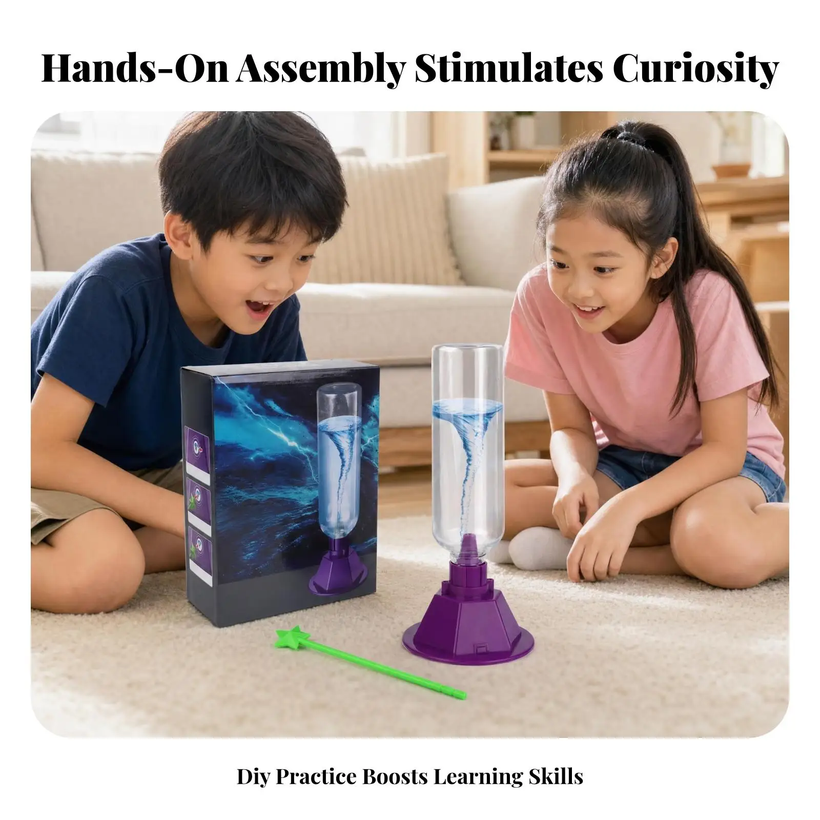 Whirlwind Simulator Electric Water Rotating Water Column Maker DIY Whirlwind Maker Kit