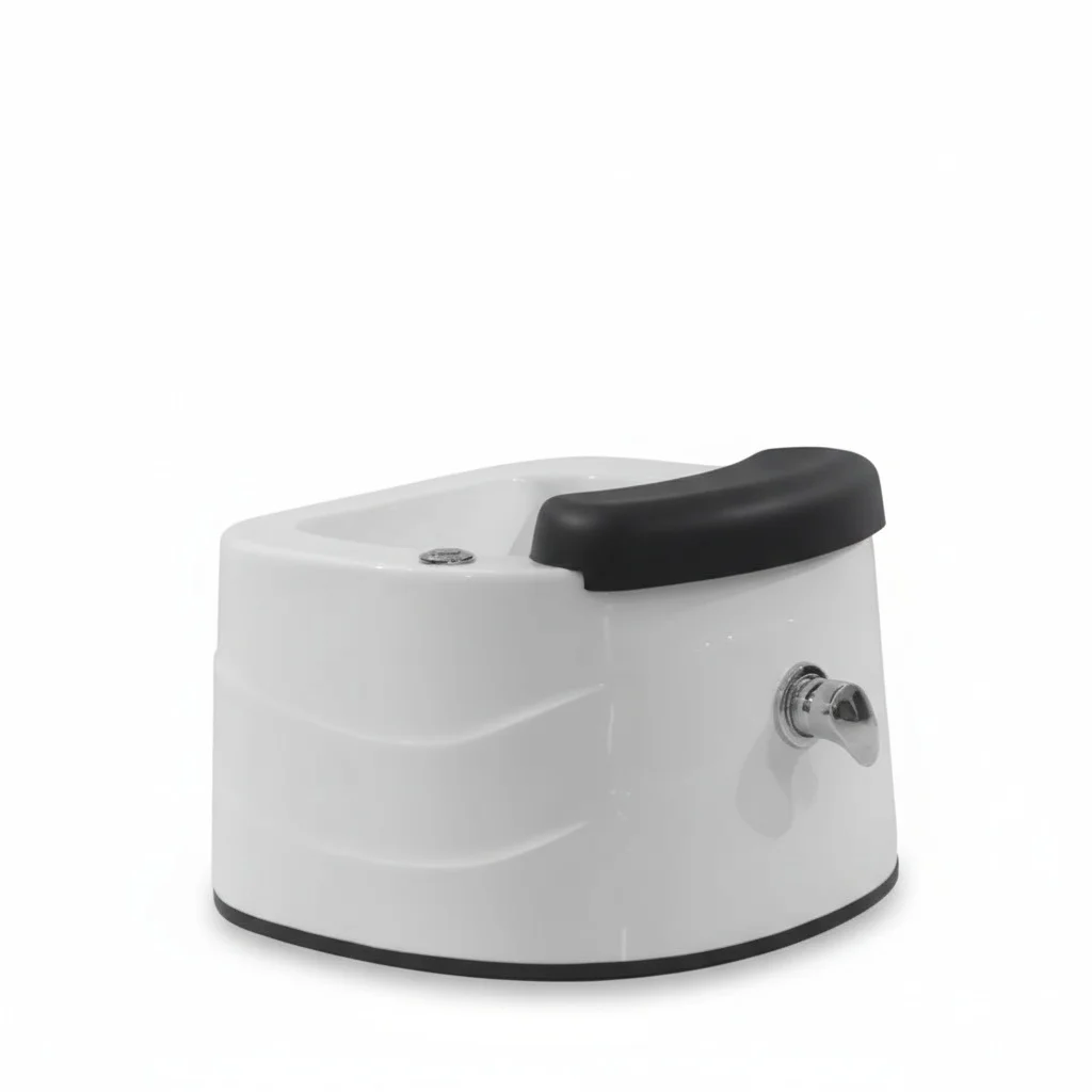 Acrylic Round Pedicure Sink Bowl, Portable Salon Pedicure Basin, Therapeutic Foot Spa Bath Bucket, for Nail Salon and Home Use