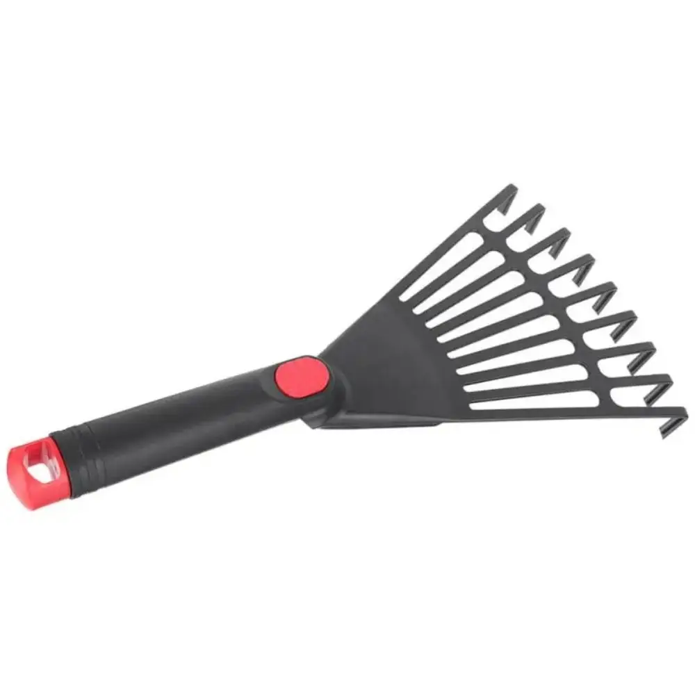 Professional Plastic Garden Grass Leaf Rake Leveling Sturdy Hand Rake Comfortable Handle Safe Fallen Leaves Rake Yard