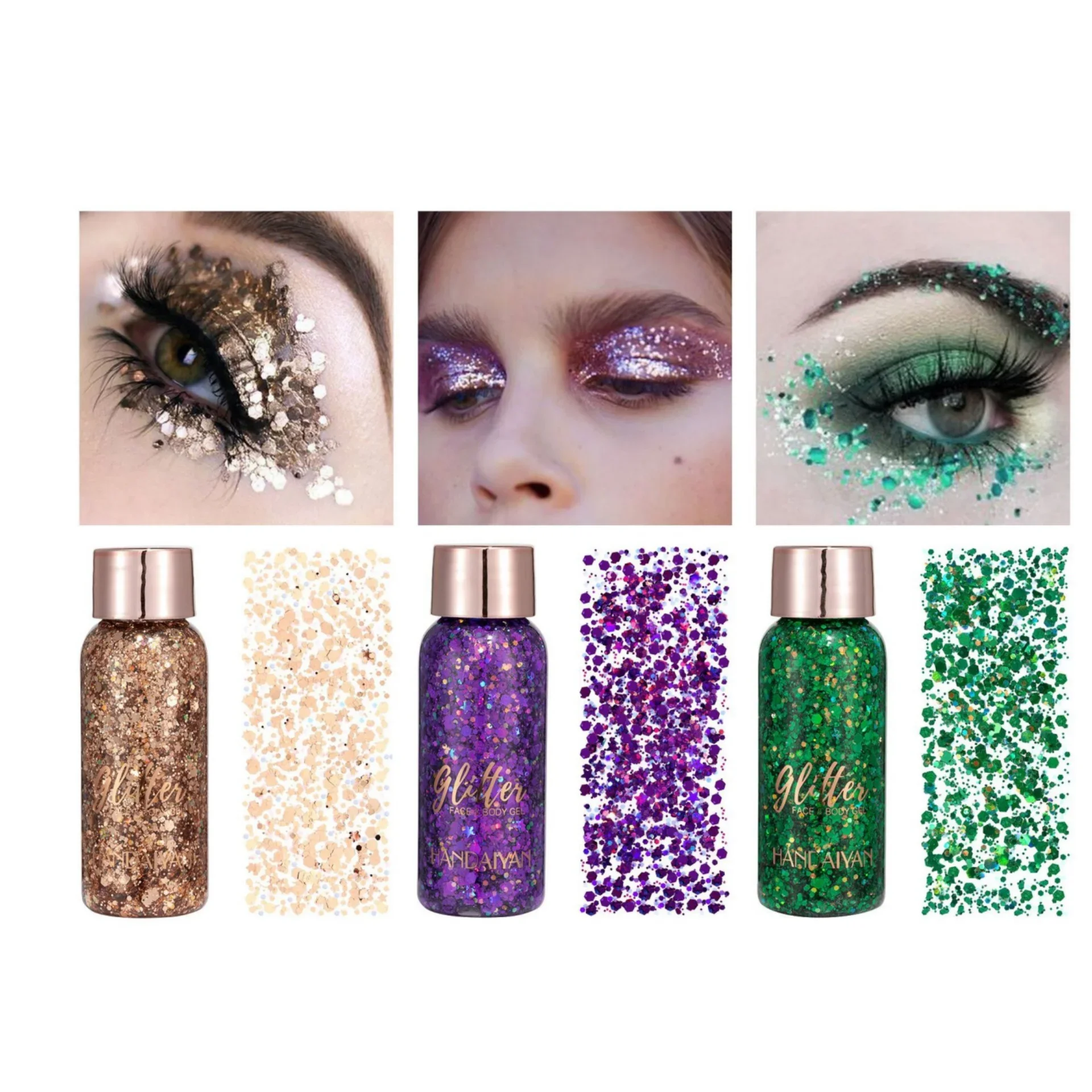 9 Color Eye Glitter Gel Lasting Eyeshadow Sequins High Gloss Art Body Face Nail Hair Makeup Decoration Party Festival Eye shadow