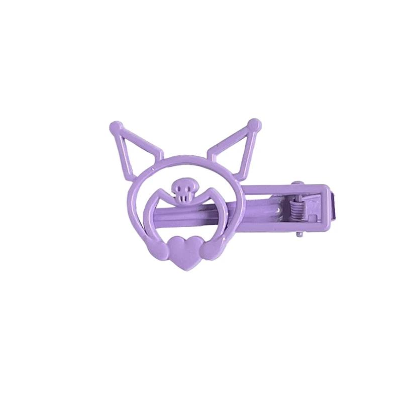 Sanrio Anime Kawaii Kuromi Alloy Hair Clip Cinnamoroll Cute Hairpin Bangs Clip Cartoon Duckbill Clips Sweet Headdress Girls Gift