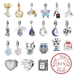 925 Sterling Silver Sunflower Animal Love Heart Cake Diy Charms Beads Fit Make of Bracelets Necklace Fashion Jewelry Gift