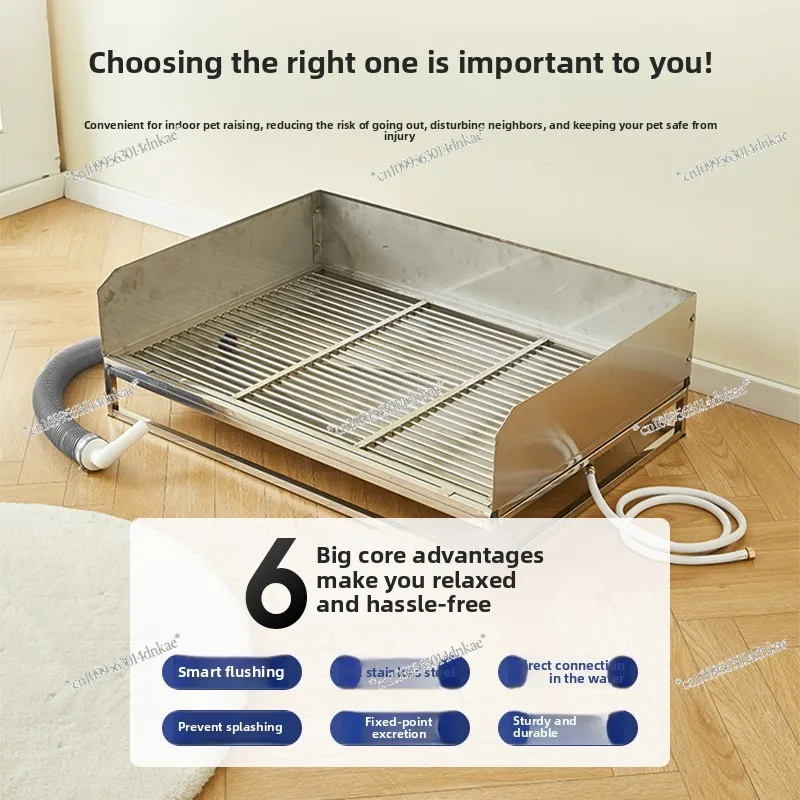 Stainless Steel Dog Toilet Fixed-point Defecation Automatic Cleaning Pet Dog Toilet Urinal Household Special Potty