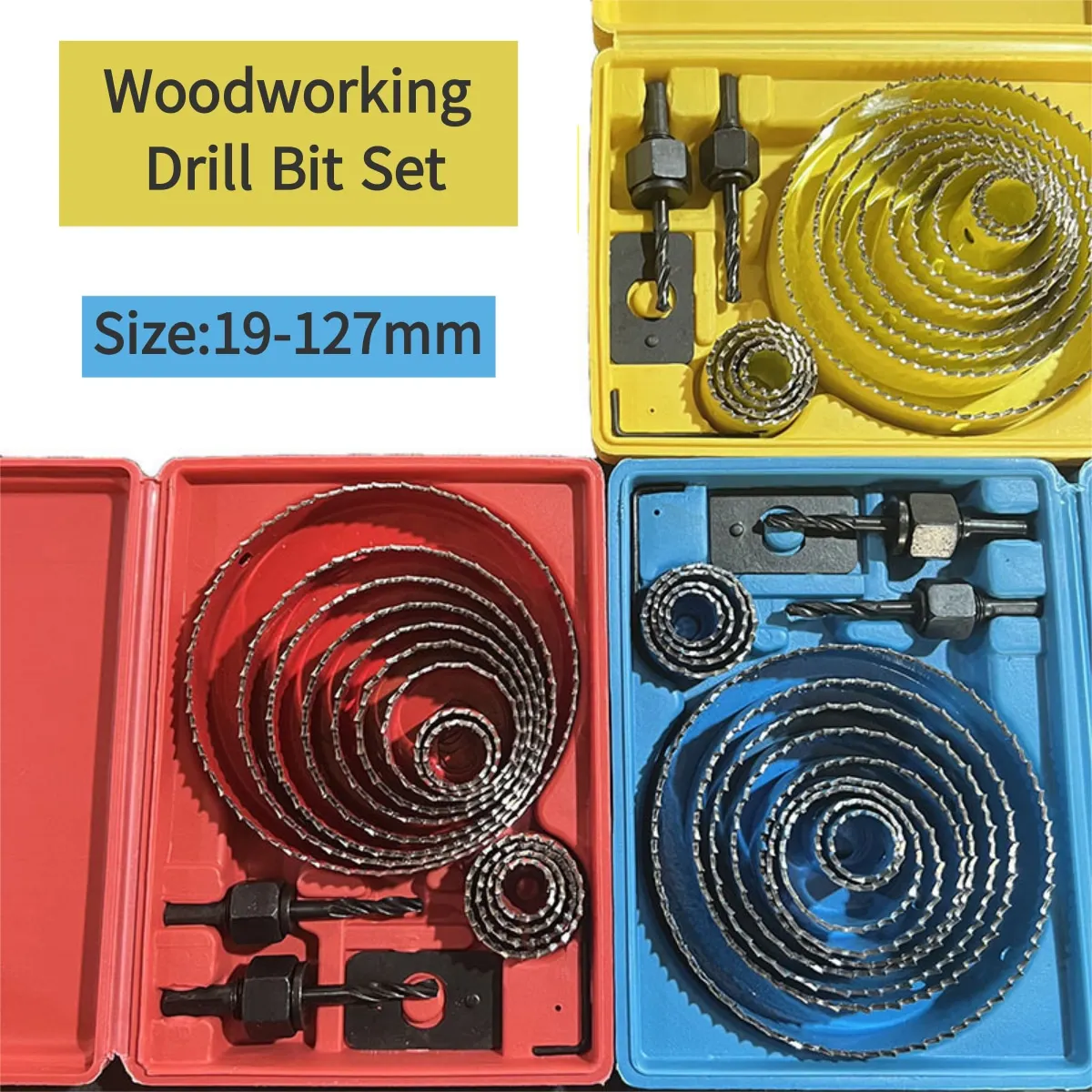 19-127mm High-end Woodworking Hole Saw Set Multi-function Drill Bit Wood Panel Circular Hole Drilling Drill Bit for Wood