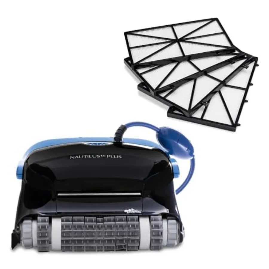 In-Ground Pool Robotic Vacuum Cleaner with Wi-Fi Control Ultra-Fine Filters Blue Ultimate Clean for Pools up to 50 Feet