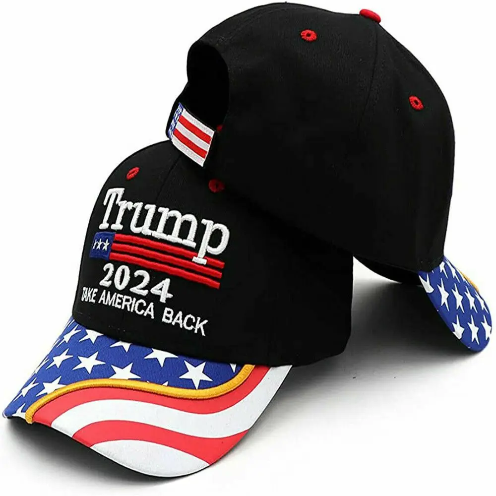 2022 New Adjustable Camo Caps Trump 2024 US Flag Baseball Cap Trump Cotton Hats Trump Supporters Outdoor Sports Cap