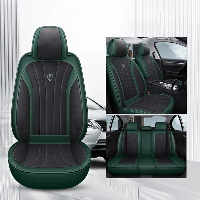 Universal Car Seat Cover Full Set For Ford Focus Edge Kuga Ecosport Fiesta Mondeo Ranger PU Leather Auto Accsesories Interior