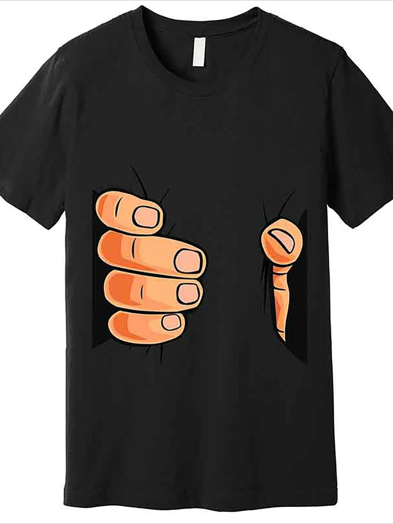 

Optical illusion hand-designed, 100% cotton breathable men's short-sleeved T-shirt, mother's day gift ideas.