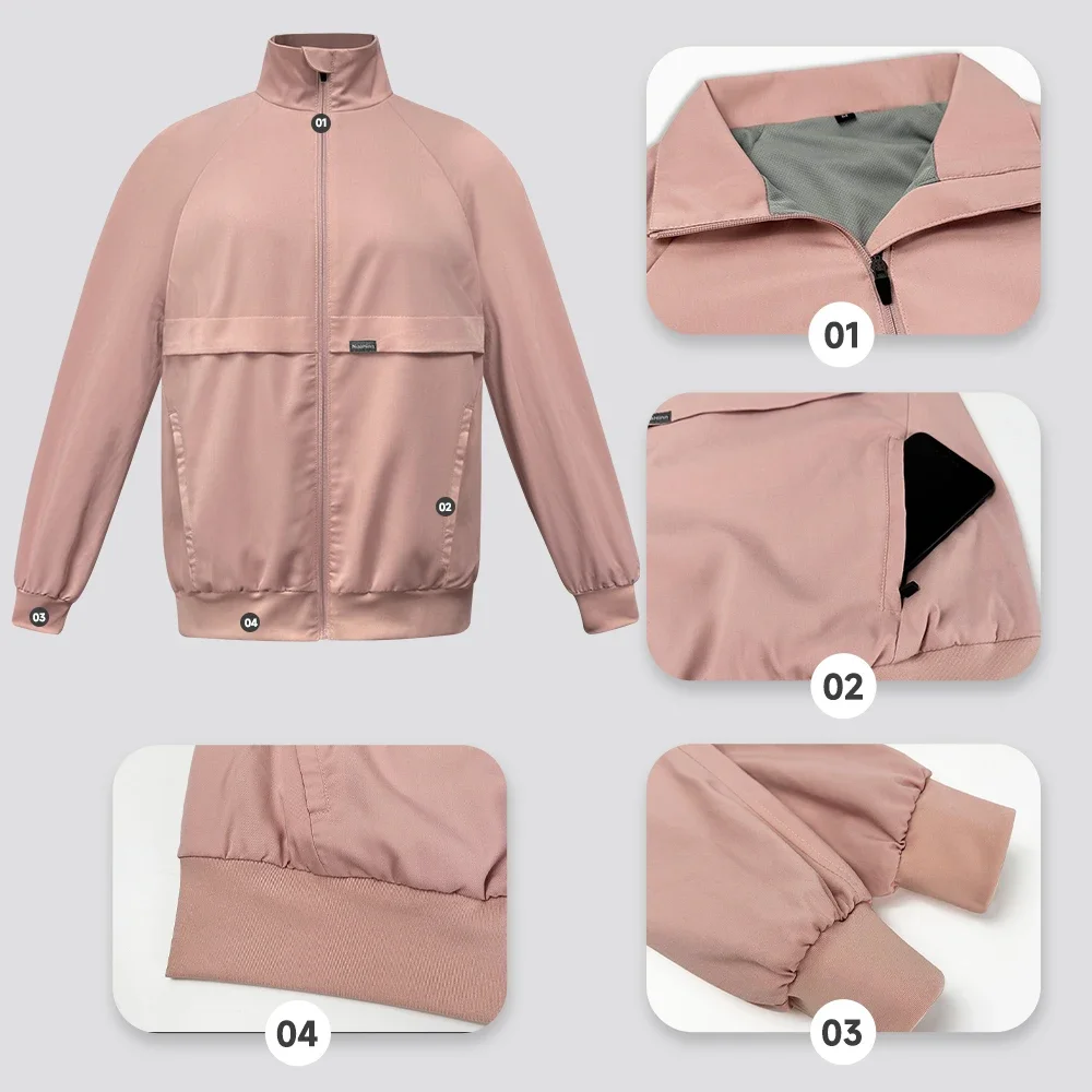 Long Sleeve Scrubs Jacket Fashion Jogging Coats Medical Doctor Nurse Out Coat Hospital Nursing Uniforms Autumn Winter Work Wear