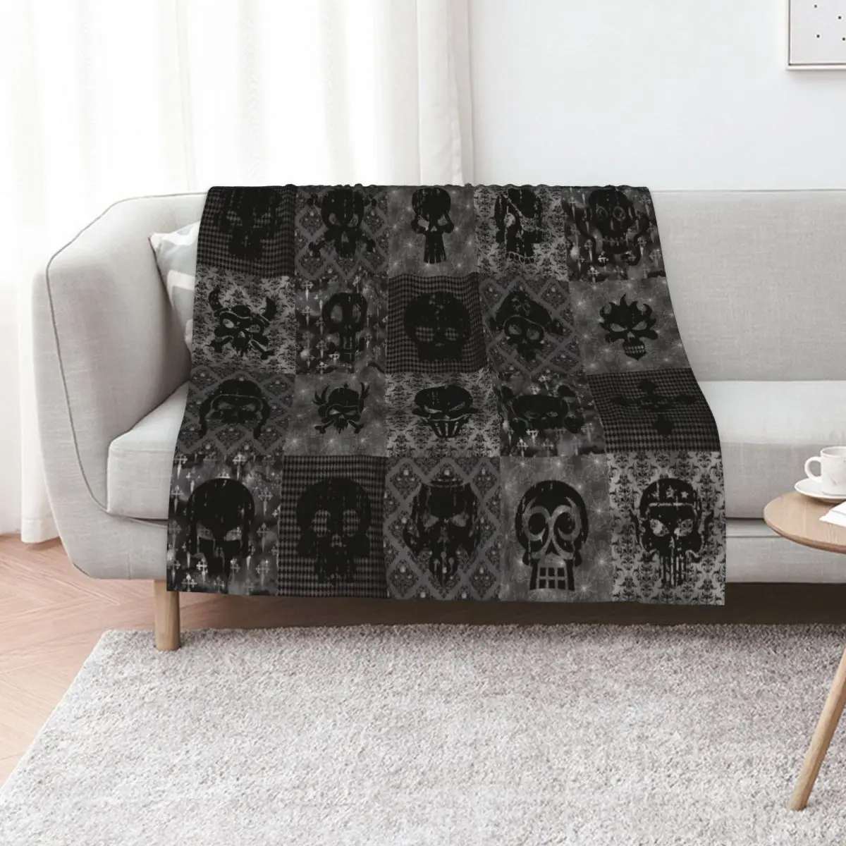 

Skull Collage Throw Blanket Plaid Giant Sofa warm for winter Weighted Blankets