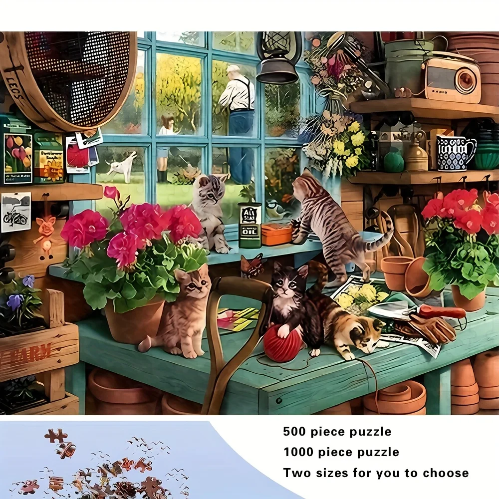 500/1000pcs Adult Puzzle, High-Quality Relaxing Family Game, Perfect for Birthdays, Christmas, Halloween, and Gifts, Best Choi