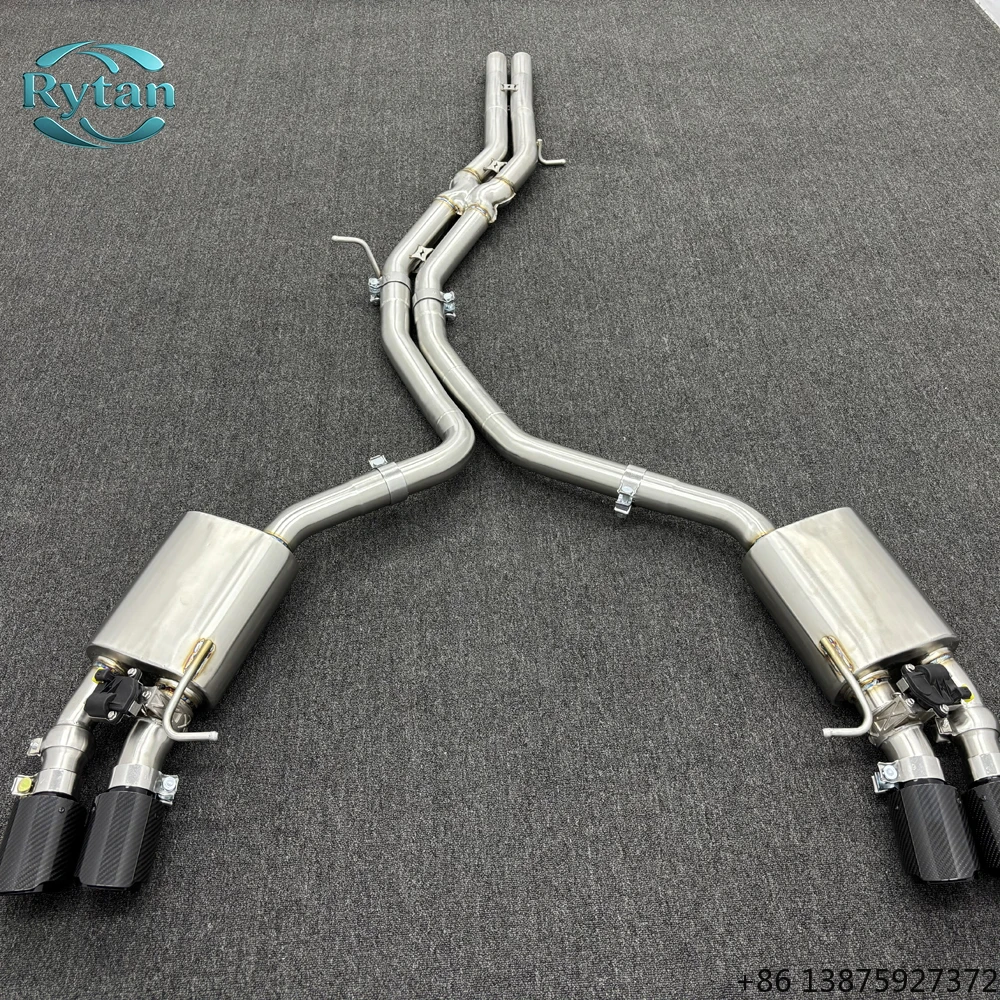 

Выхлопная система Rytan Valvetronic из нержавеющей стали 304 с клапаном, Catback для S4 S5 B9, с передней трубой (даунпайпом)