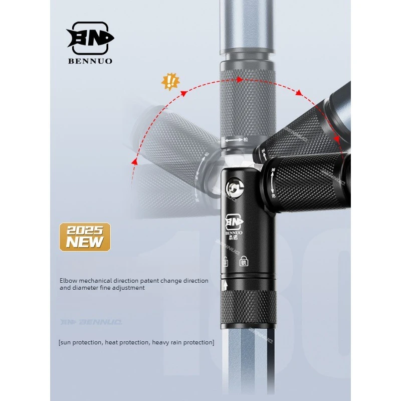 Heavy Duty All-Weather Fishing Umbrella,Windproof & Sun Protection for Bank, Boat, Beach Anglers with Carry Bag,Rust-Proof Frame