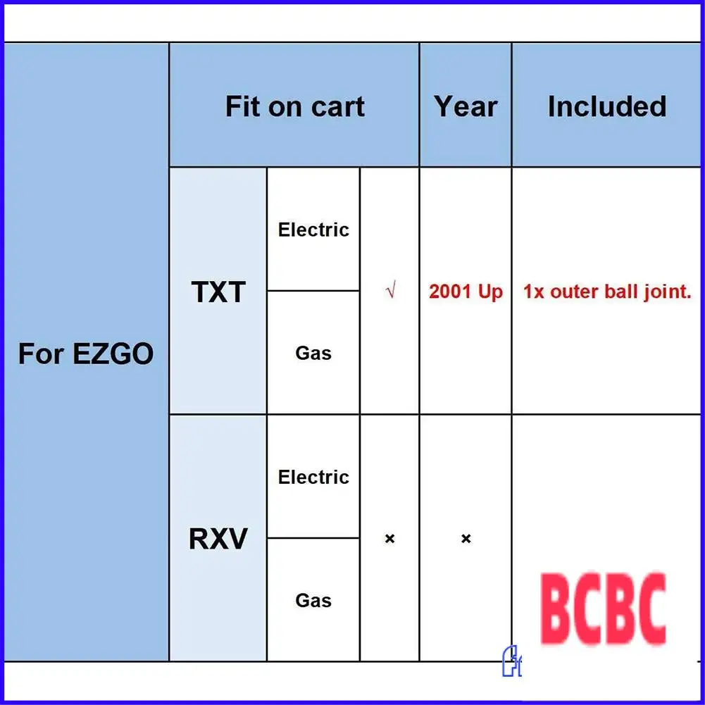 وصلة كروية خارجية خلفية BB لعربة الجولف EZGO TXT G&E 2001-UP 70695-G01