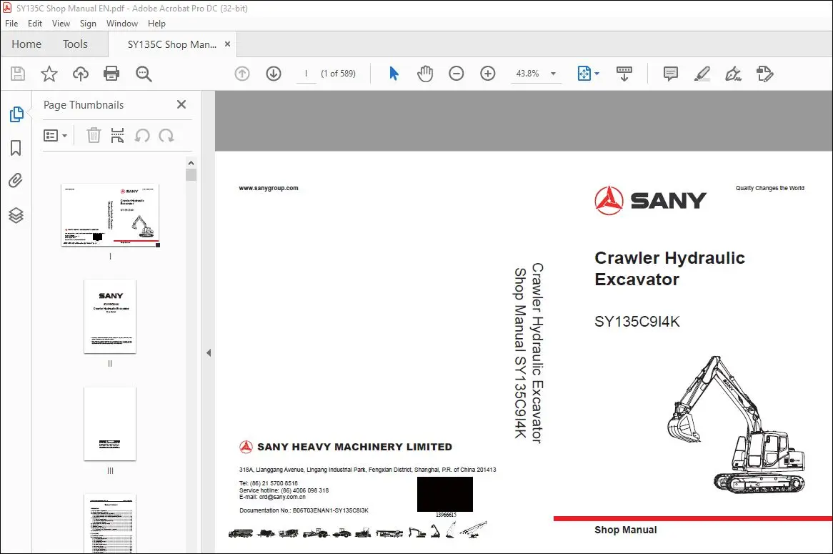 

SpecDiag SANY Machinery, полный 10,3 ГБ PDF-коды ошибок, книга деталей, схема, руководство по магазине
