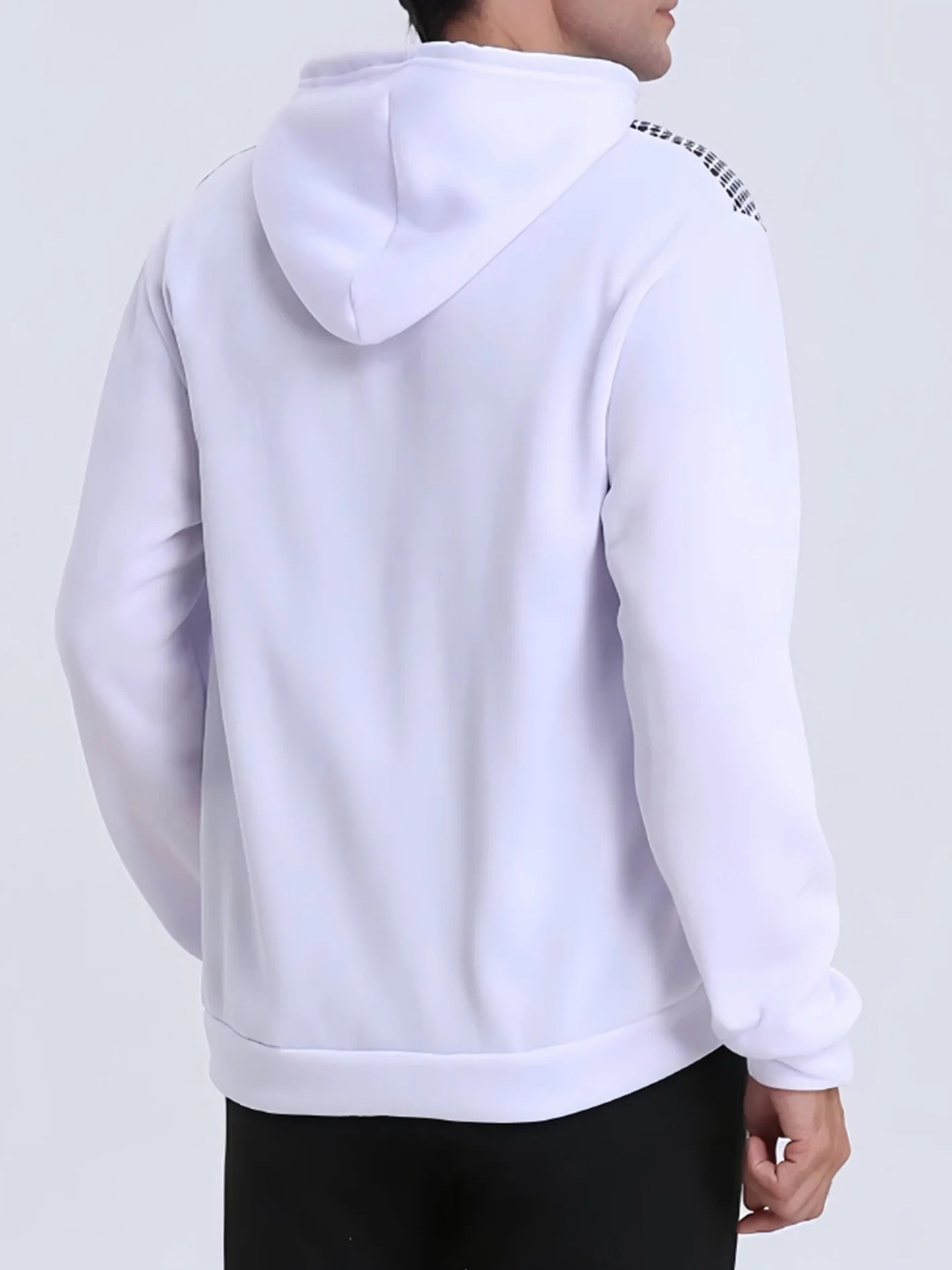 Herren-Hoodie mit Reißverschluss für Herbst und Winter, mit Kängurutasche, atmungsaktiv, lässig, ideal zum Laufen, Wandern, für Ausflüge, Dates und das Fitnessstudio – Detail 2