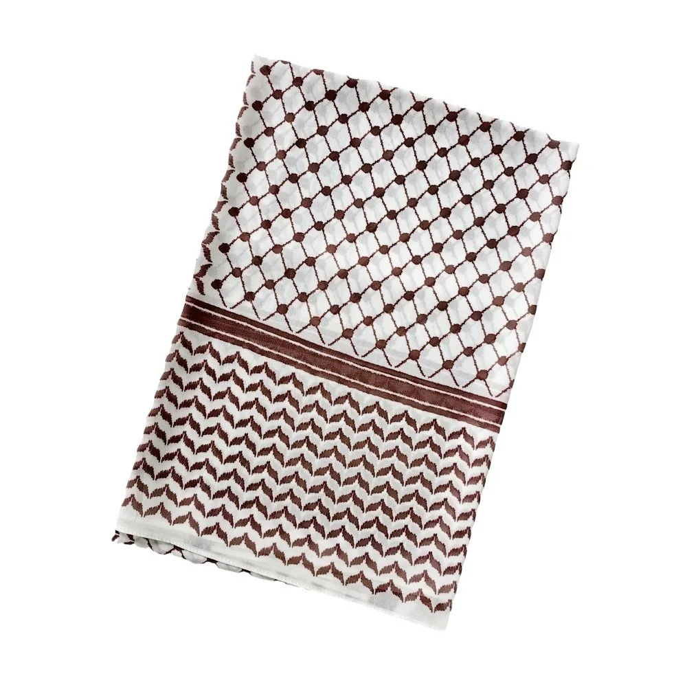 

Новый шифоновый клетчатый платок с принтом