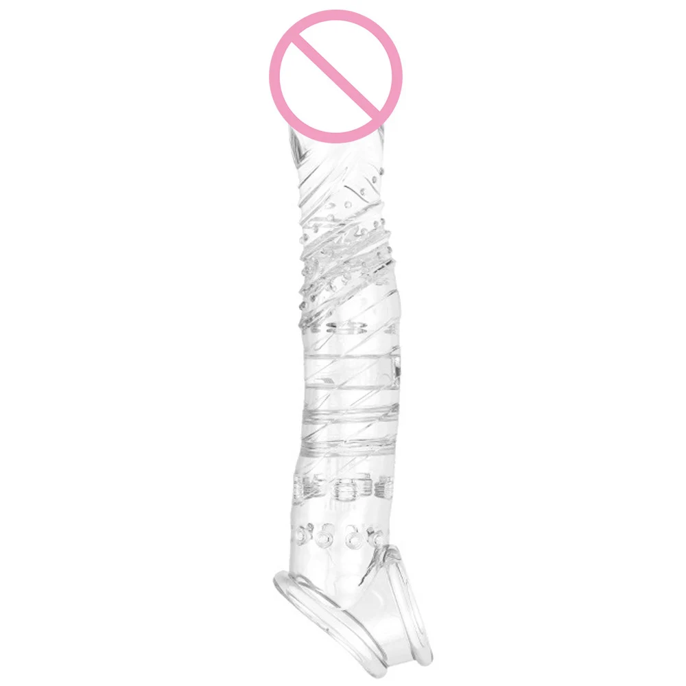 Elastic Crystal Penis Ring With Scrotum Ring Cock Extender Sleeve Male Reusable Condoms Delay Ejaculation Testis Bondage