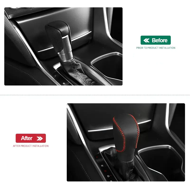 For Honda Accord X 10th 2018 2019 2020 2021 2022 Hybrid Leather Car Gear Shift Knob Cover Non-Slip Grip Handle Protective Case