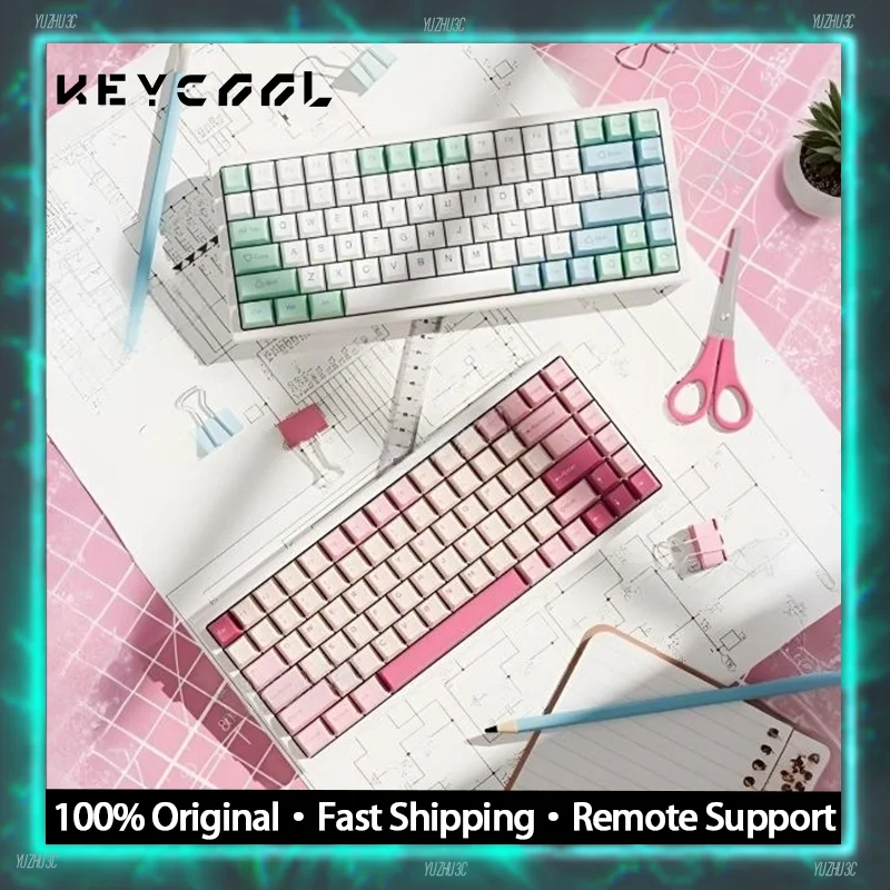 

Keycool KC84 Pro Wireless Mechanical Keyboard Customized 84% Layout Hot Swappable HIFI Switch Durable PBT Keycaps Support RGB