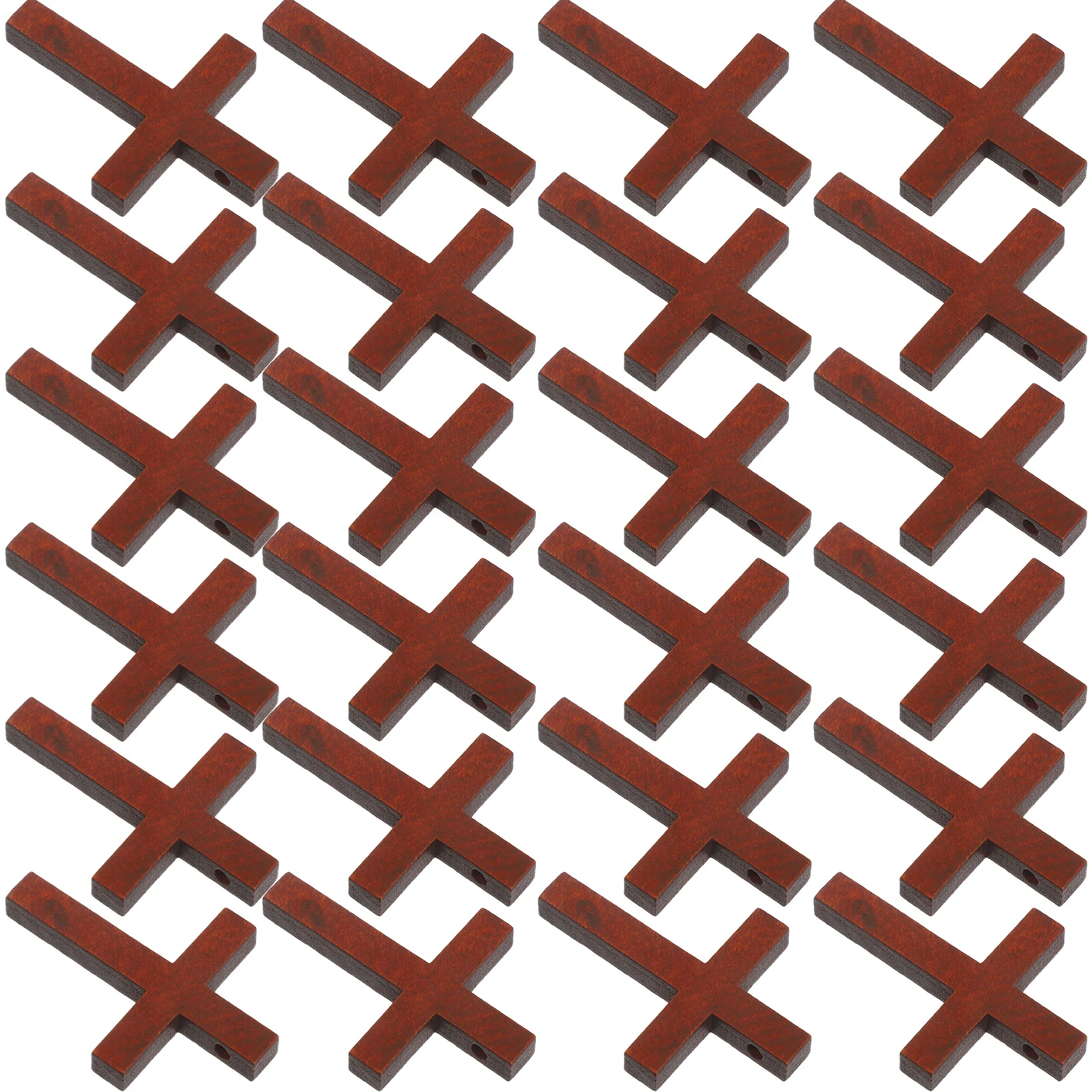 

50Pcs DIY Wooden Cross Pendants Simple Design Handmade Bracelet Amulets Creative Wrist Chain Accessories Wooden Crosses