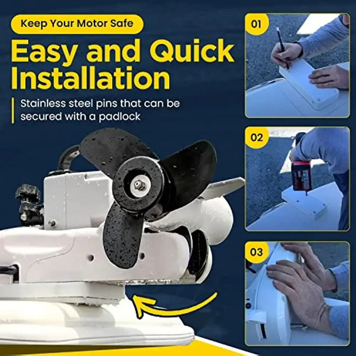 Picture 6: ChuangQian RTA-171854017 Composite Quick Release Bracket Quick Mounted Plate for Riptide Electric Steer Trolling Motor Terrova