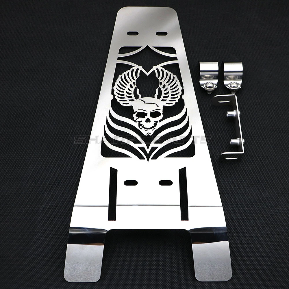 오토바이 해골 광택 스테인리스 스틸 엔진 라디에이터 커버, 그릴 가드 보호대, 야마하 로드 스타 XV1600 XV1700 1999-2014 용