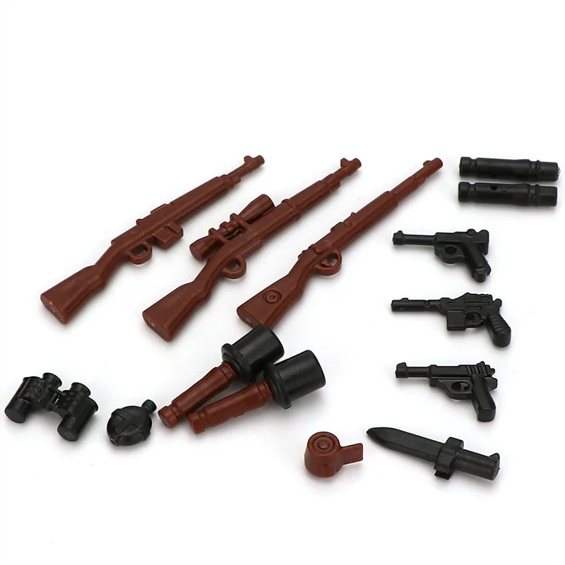 Militär WW2 Waffe Pistolen Soldat MOC SWAT Stadt Playmobil Mini Action-figuren Armee Polizei Deutsch 98K Teile Bausteine Spielzeug