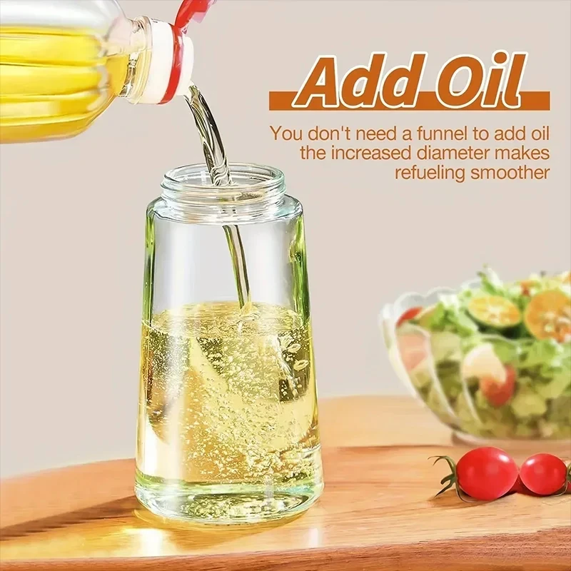 Multi-functional Kitchen Oil Bottle Spray Oil Pouring Two-in-one Food-grade Material Is Not Easy To Damage 500ML Large Capacity image 6