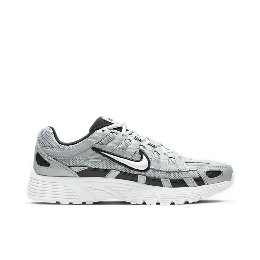 حذاء الجري Nike P-6000 Fashion حذاء رياضي ناعم يمكن ارتداؤه للرجال والنساء باللون الرمادي