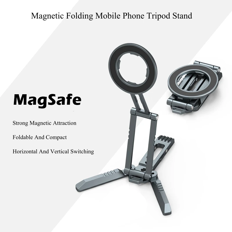 

Foldable Magnetic Photography Mobile Phone Holder Desktop Phone Tripod Magsafe Selfie Stick with Arca-Swiss Iphone 16/15/14/13