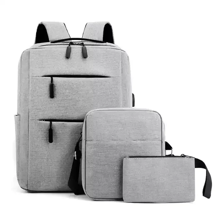 Travel Business Men Laptop Backpack Sac Au Dos Hot Selling 3 Compartment Set Student Laptop Bag Backpack