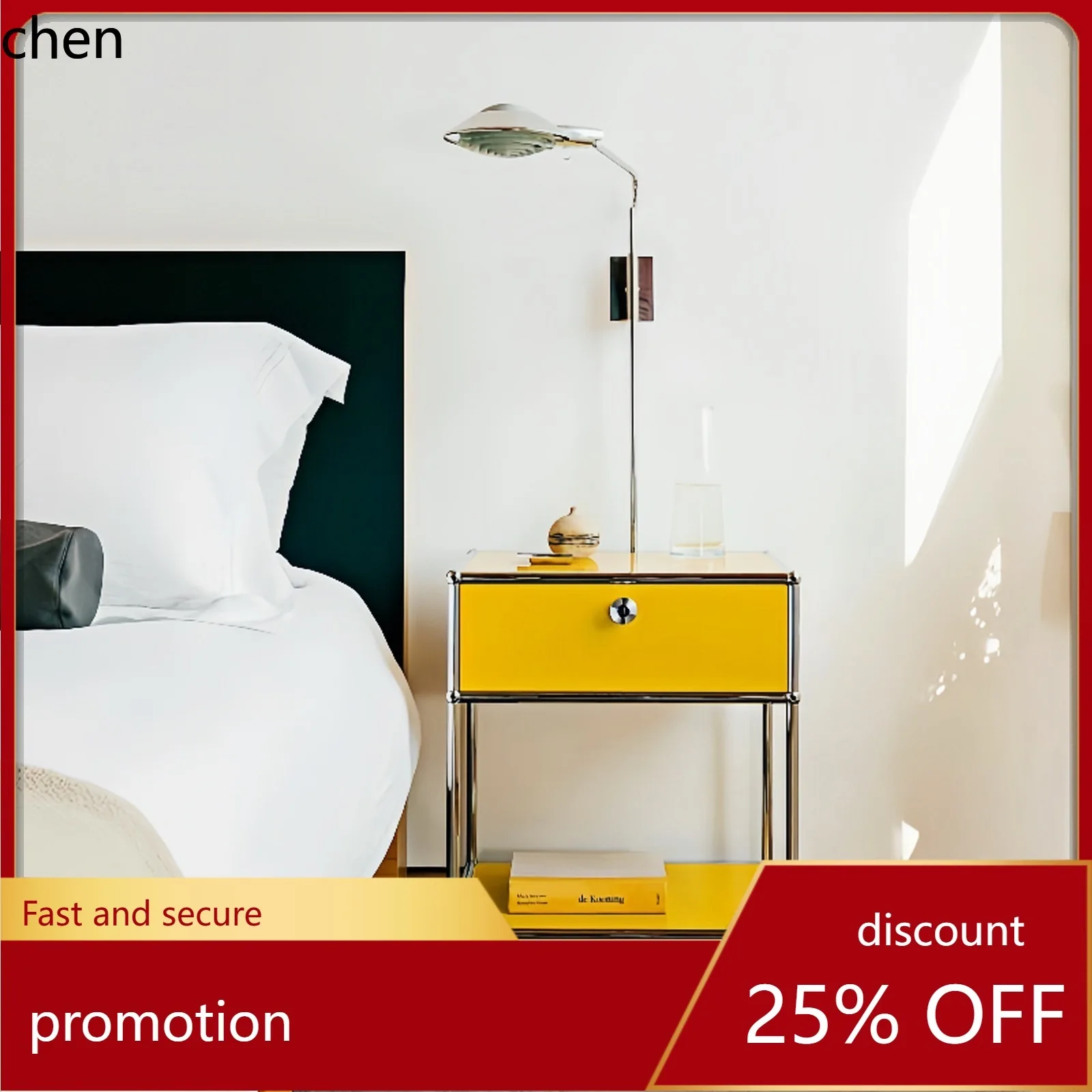 

CZ Stainless Steel Vintage Bedroom Modern Minimalist Storage Shelf Module TV Side Cabinet