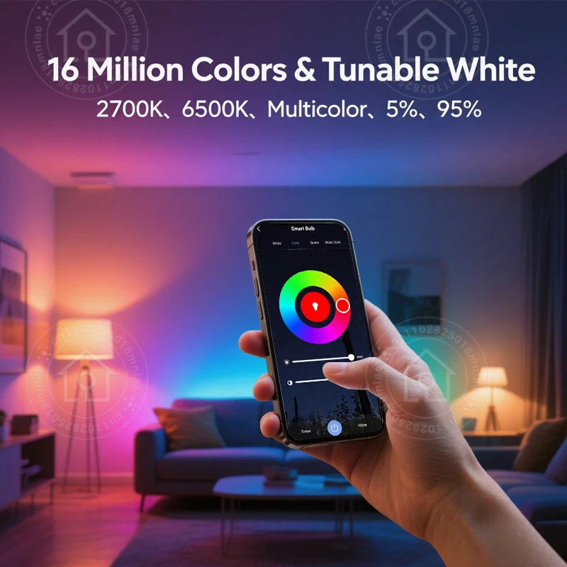 Tuya الذكية واي فاي GU10 LED لمبة 5 واط 7 واط 9 واط 220 فولت 110 فولت الأضواء مصباح RGBCW الحياة الذكية APP يعمل مع أليكسا جوجل المنزل التحكم الصوتي