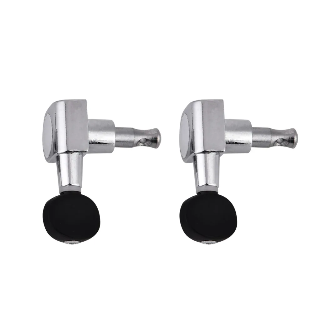 2L2R Configuration Ukulele Tuning Pegs Zinc Alloy + Plastic Silver Black Color Ukulele Machine Heads Ukulele Tuner Keys
