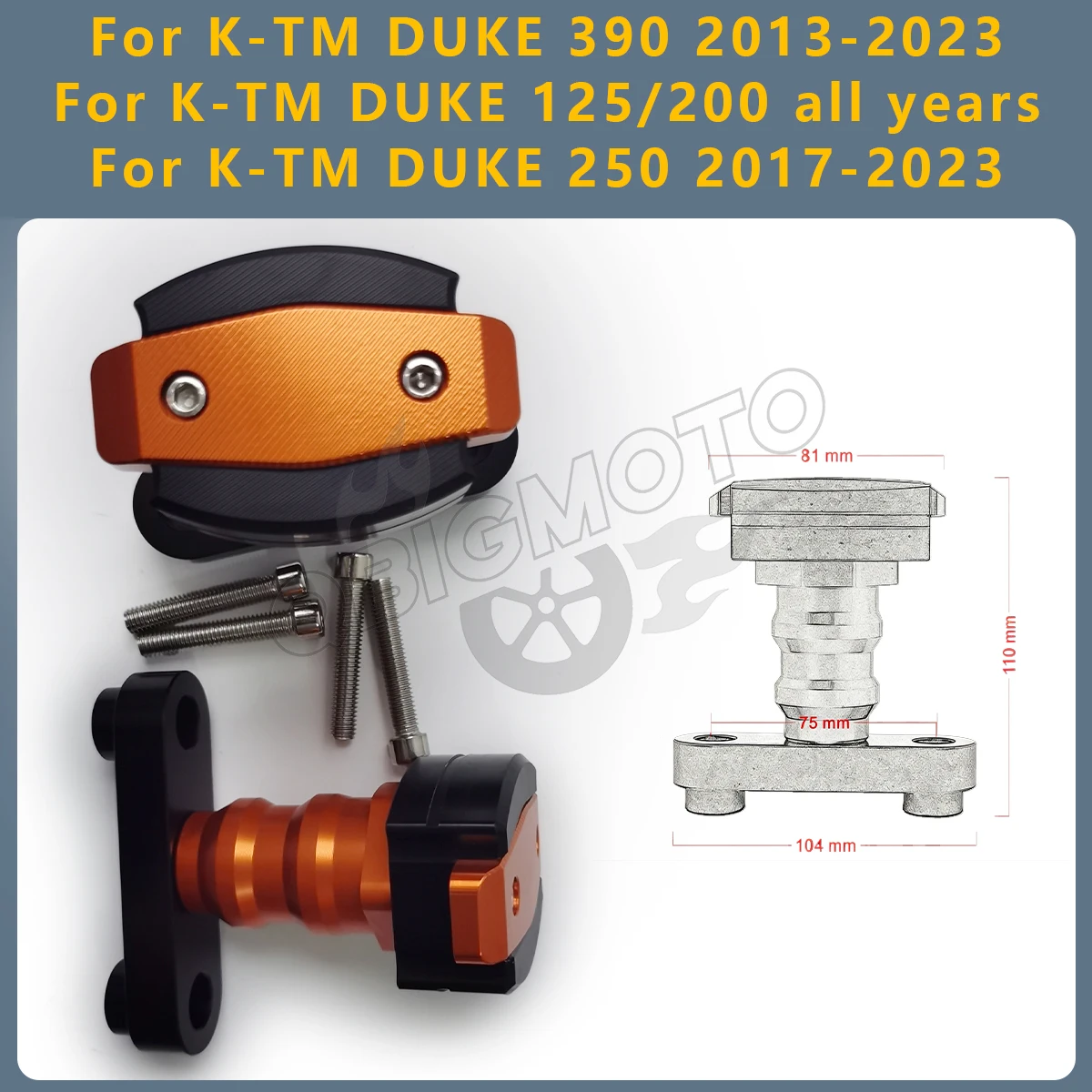 

Motorcycle Falling Protection Frame Slider Fairing Guard Anti Crash Pad Protector For K-TM DUKE 390 125 200 250 2023 Side Bumper