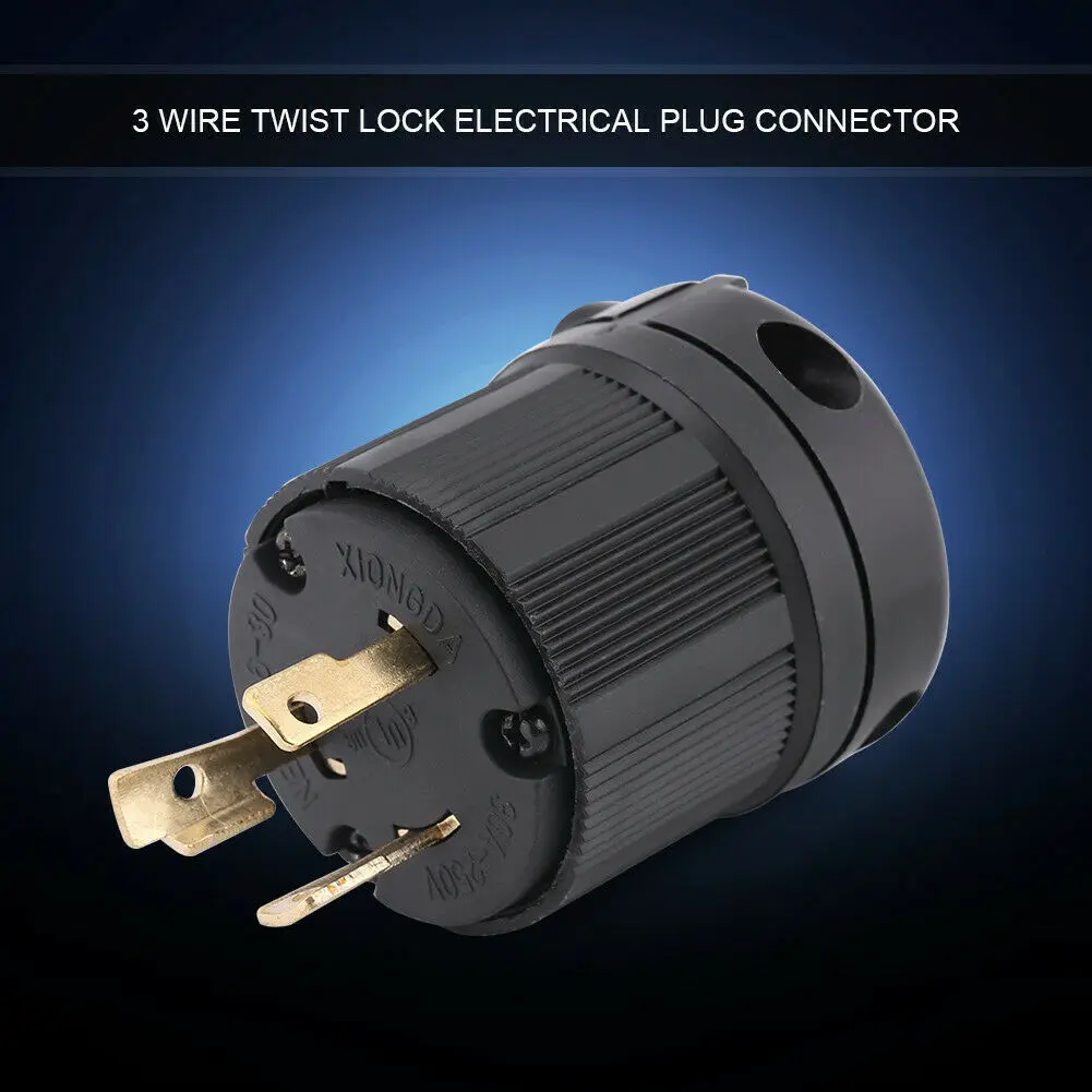Male Connector Twist-Lock 3-pole for Power Wire Lock 000 (times) 50-60 (HZ) 7 (KW) Impact-resistant Male Connector
