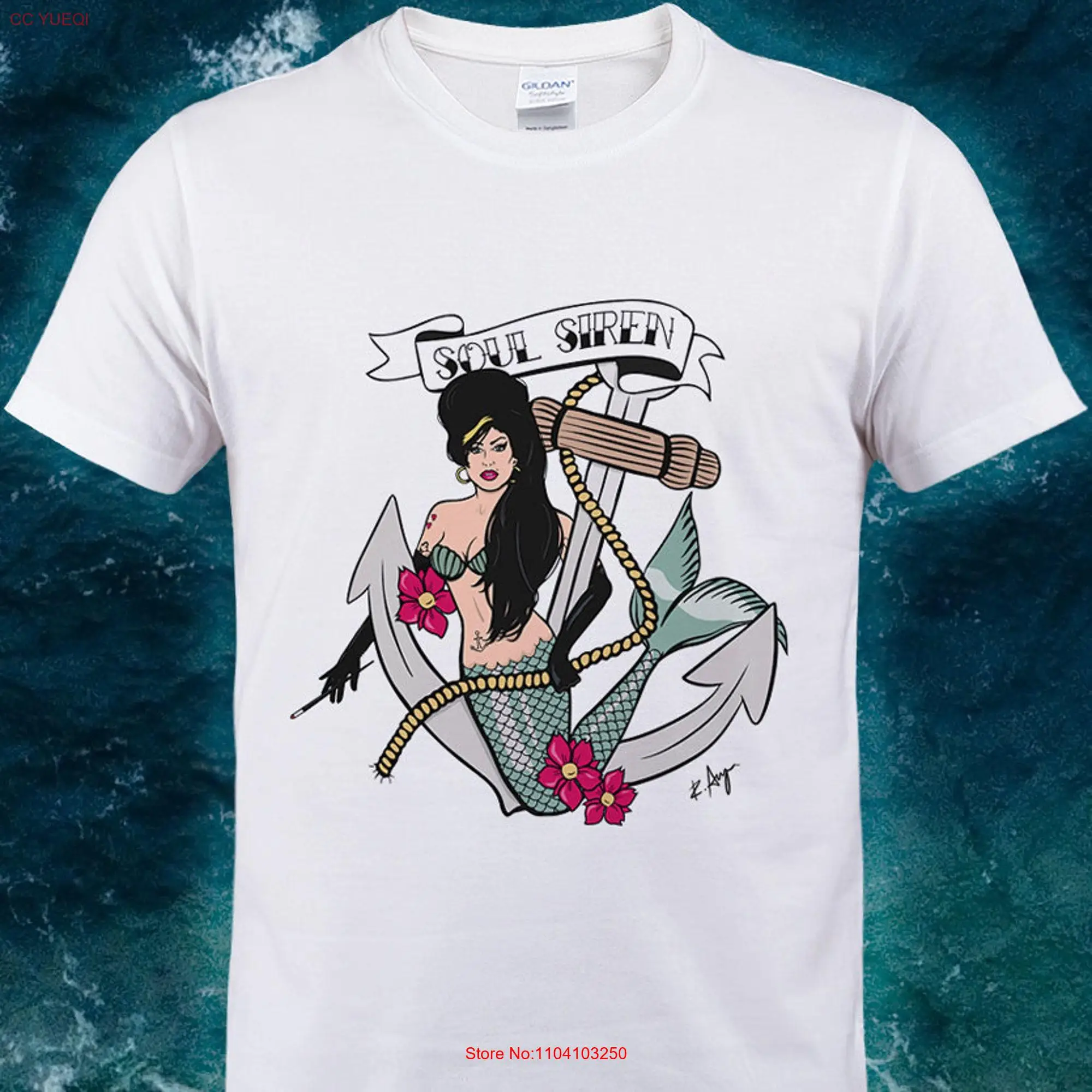 Amy Winehouse Inspired T Shirt long or short sleeves