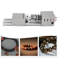 100W Mini Lathe Machine,7 Gears AdjustableTool DIY Small Woodworking Wood lathe Milling Grinding Polish 4000-9000rpm