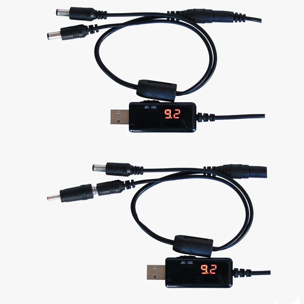 USB 5V Input to 9V 12V Output Boost Cable with DC 5 5 2 1mm Adapter for Power Bank to Router Car USB Lights and Portable Devices