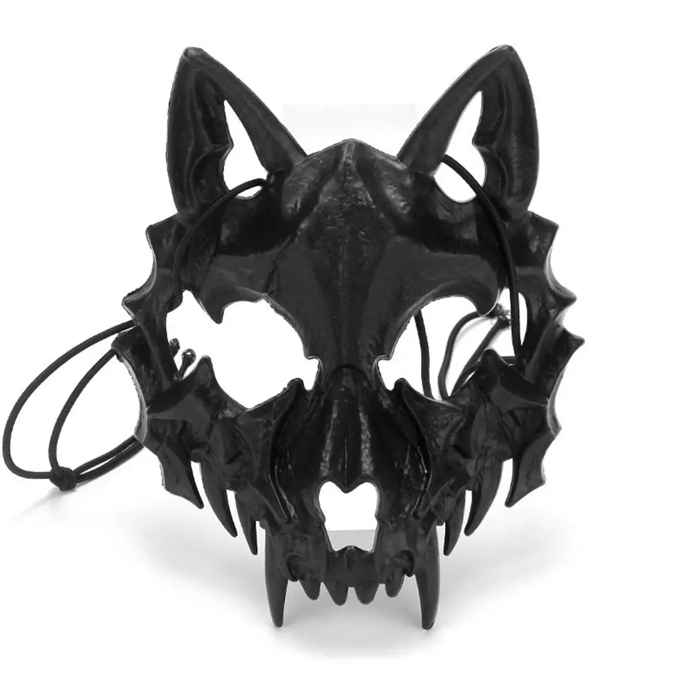 

1 PC Wolf Mask Black / White Half-face Dragon Tiger Man Horror Cosplay Props for Women and Men Individually Packaged