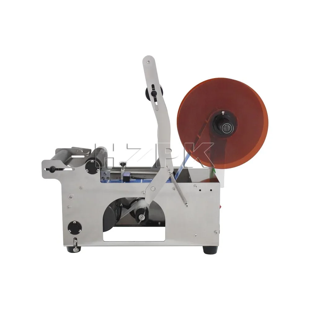 

HZPK semi-automatic desktop circular plastic bottle and can sticker label printing machine with stainless steel shell