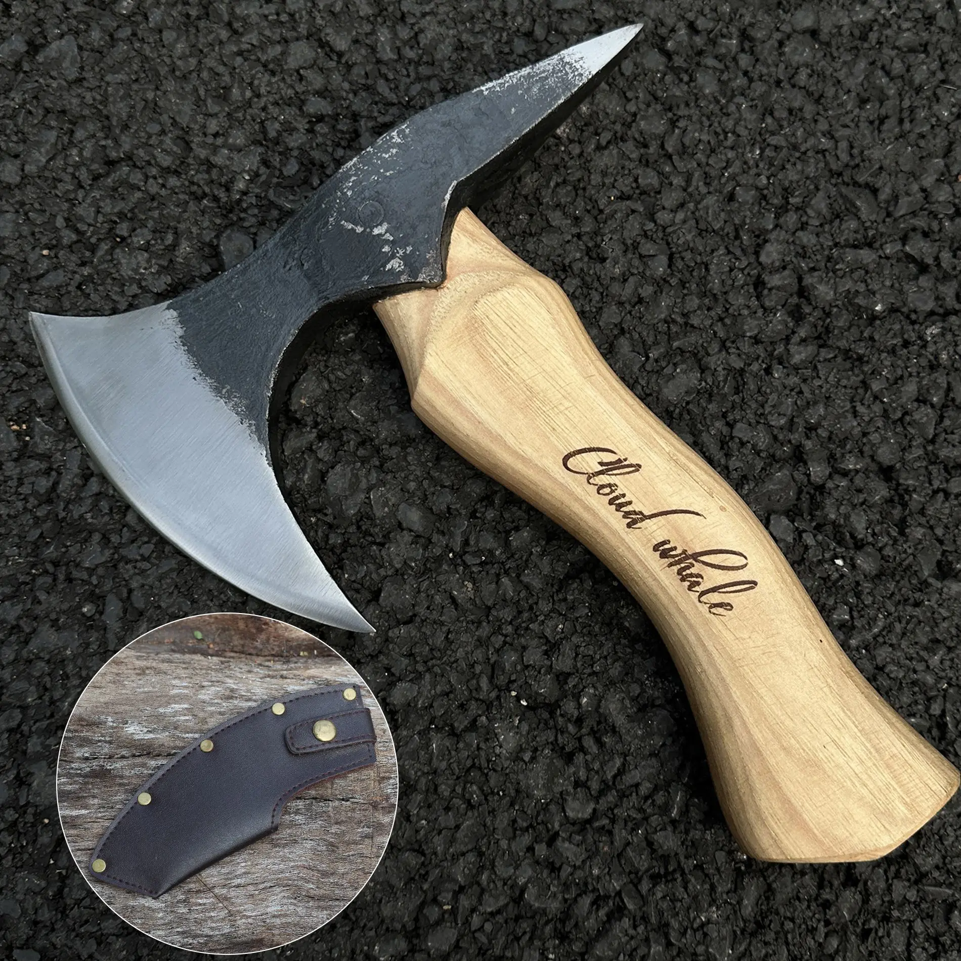 EDC Multi-functional Portable Axe for Outdoor Portable Hiking Survival Chopping Firewood Wood Cutting Carpentry Axe