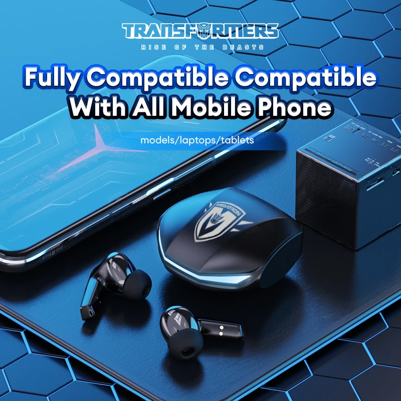 

Choice TRANSFORMERS TF-T10 TWS Gaming Gamer Earphones Long Endurance Low Latency Bluetooth 5.4 Headphones Music Sport Earbuds