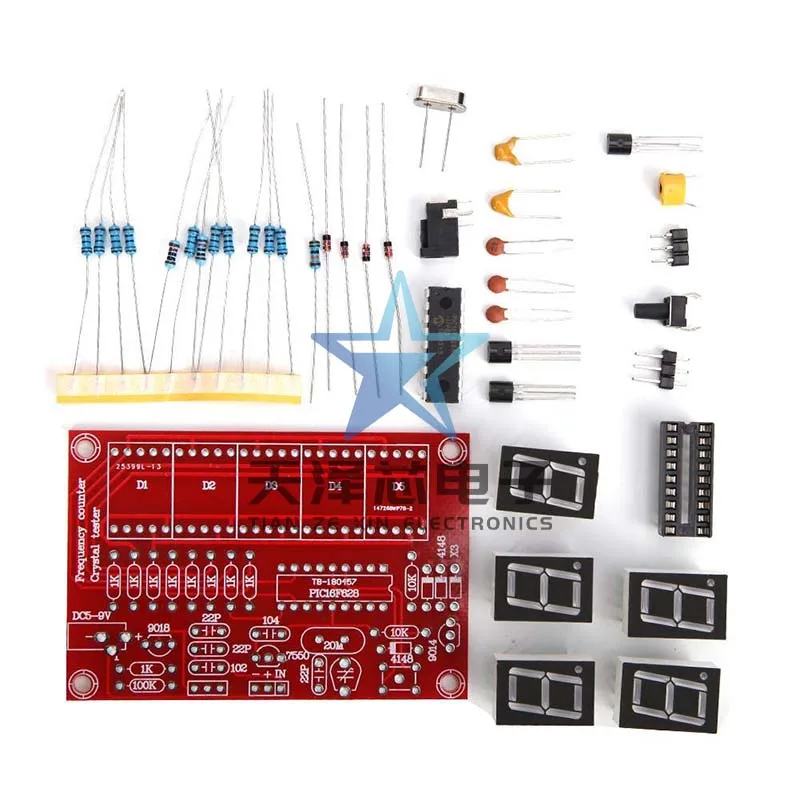 Medidor de frecuencia de cristal de 1Hz-50MHz, medición de frecuencia, pantalla de tubo Digital de cinco dígitos, Kit de bricolaje