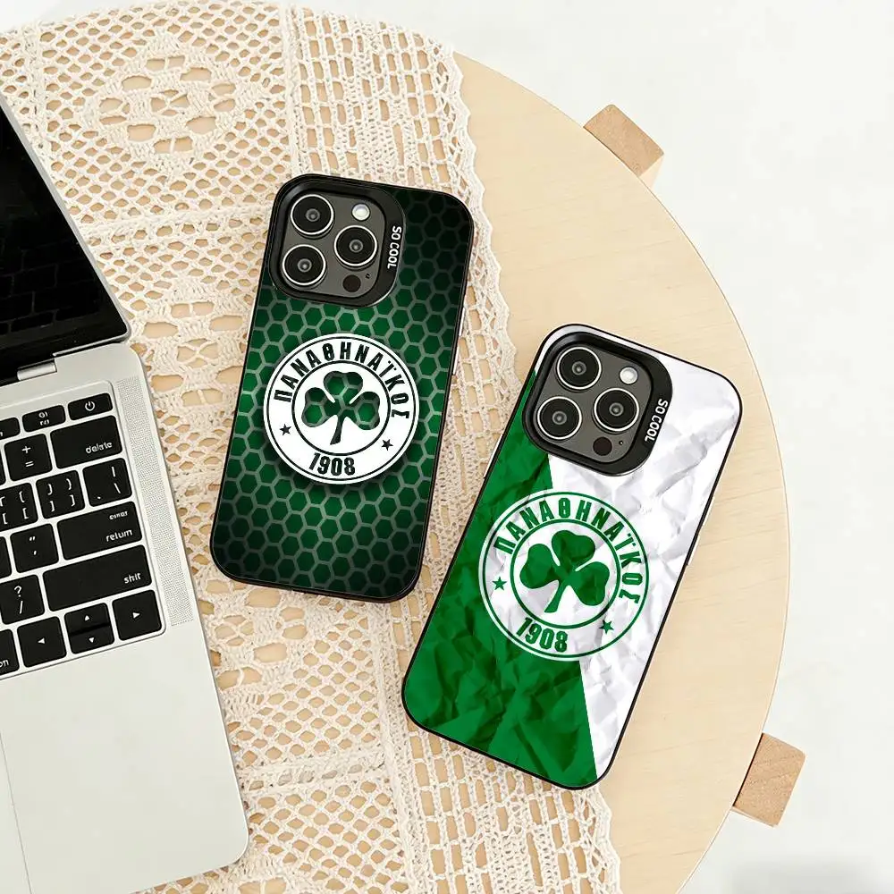 

a-ART P-Panathinaikos A-Athens PA Phone Case For iPhone 17,16,15,14,13,12,11 Plus,Pro Max,XS,Colored silver phone case
